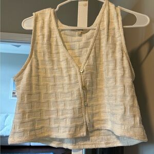 Madewell basketweave-stitch vest